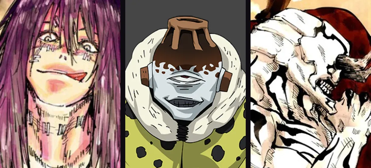 Mahito, Jogo and Hanami side by side
